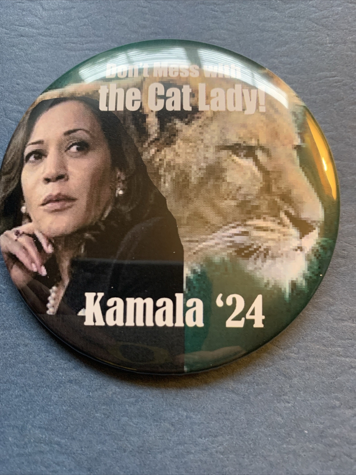 2024 Kamala Harris The Cat Lady Political Pinback Button