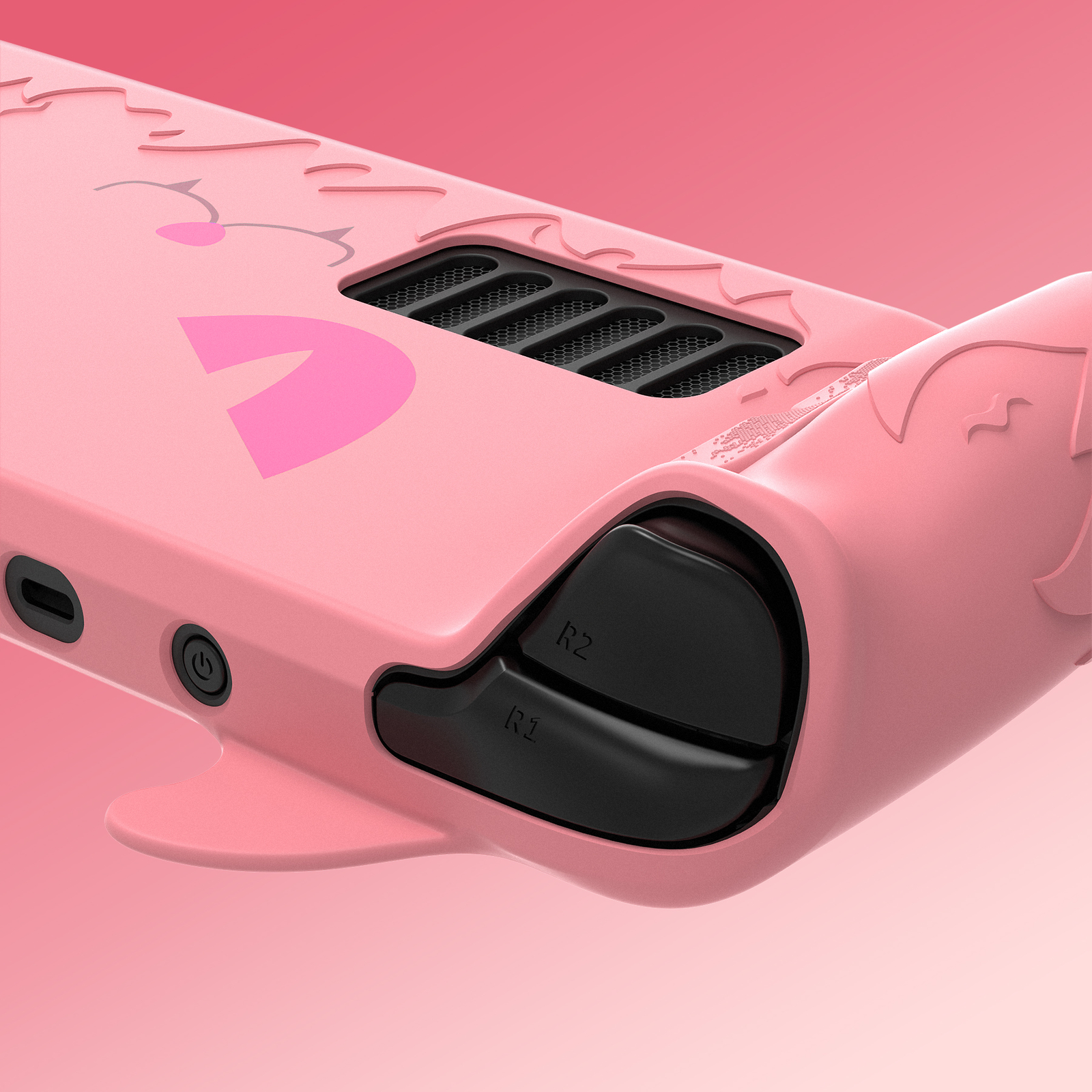 Protective CaseThumb Grip Caps Back Set Button for Steam Deck LCD & OLED- Pink