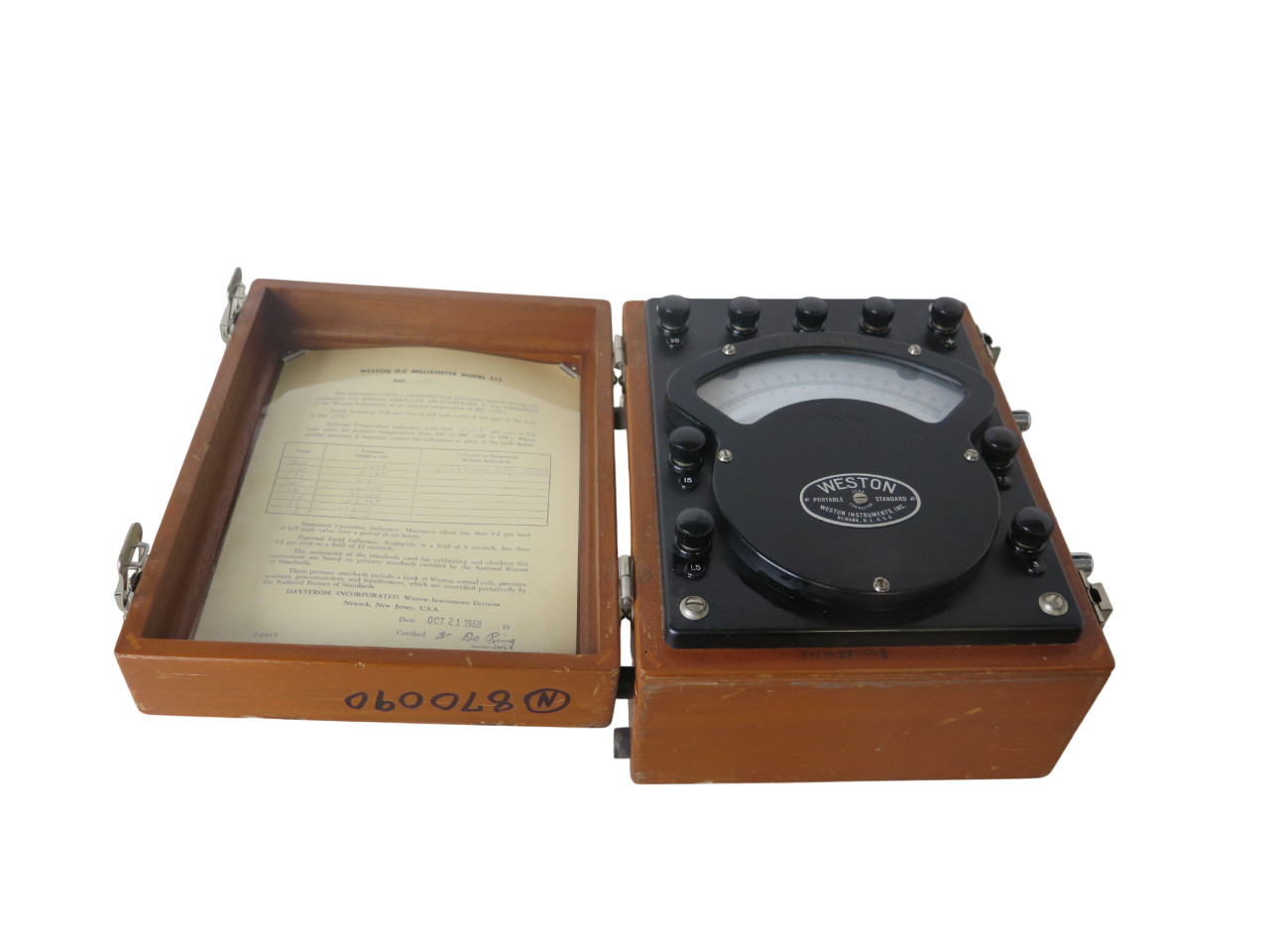 Weston Instrument D-C Milliameter 315 Voltmeter - Free Shipping