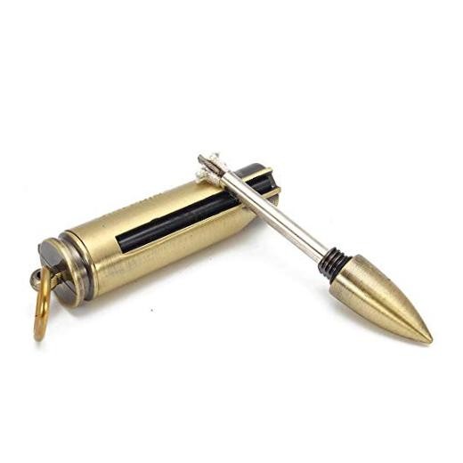 Flint Fire Starter Keychain Lighting Medium Metal Matchstick