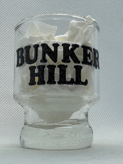 Bunker Hill Cannon Clear Footed Shot Glass