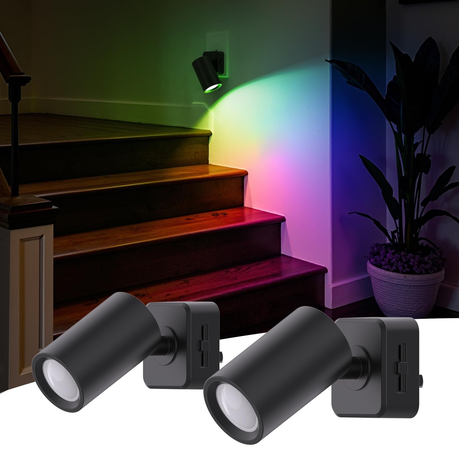 L LOHAS LED Night Lights 2-Pack GY16209-2 Plug into Wall