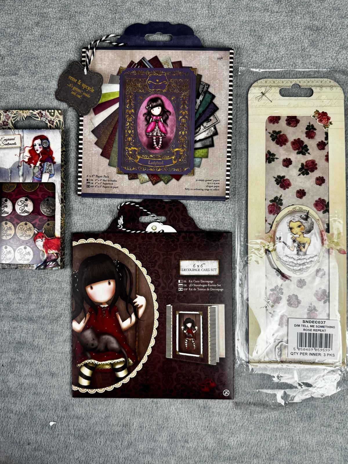 santoro gorjuss paper craft bundle decoupage card kit scrapbook ephemera set