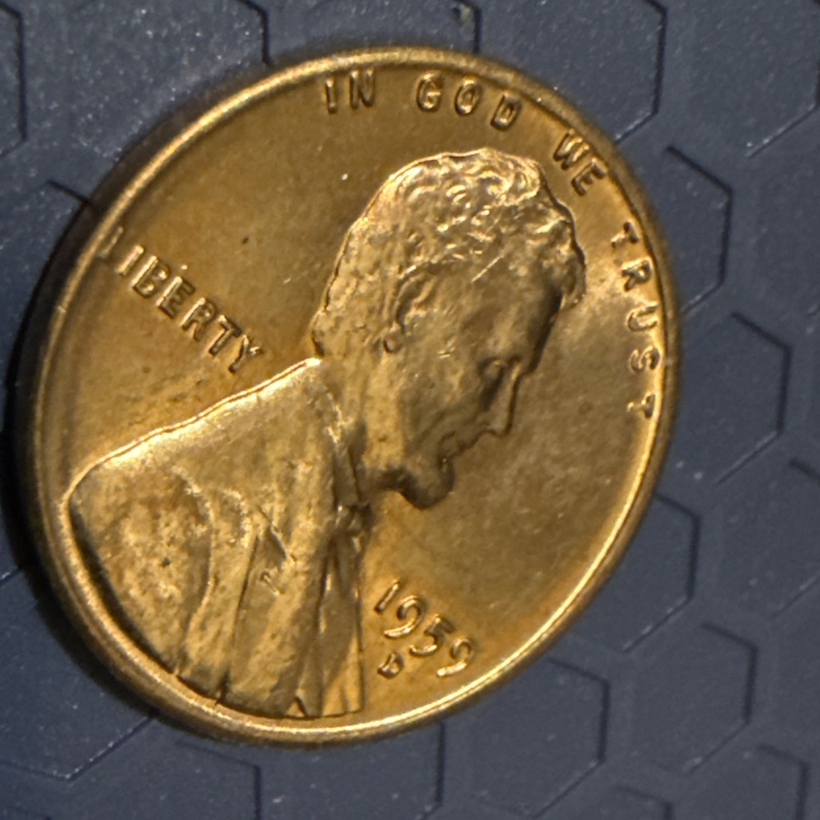 1959 D Red Lincoln penny