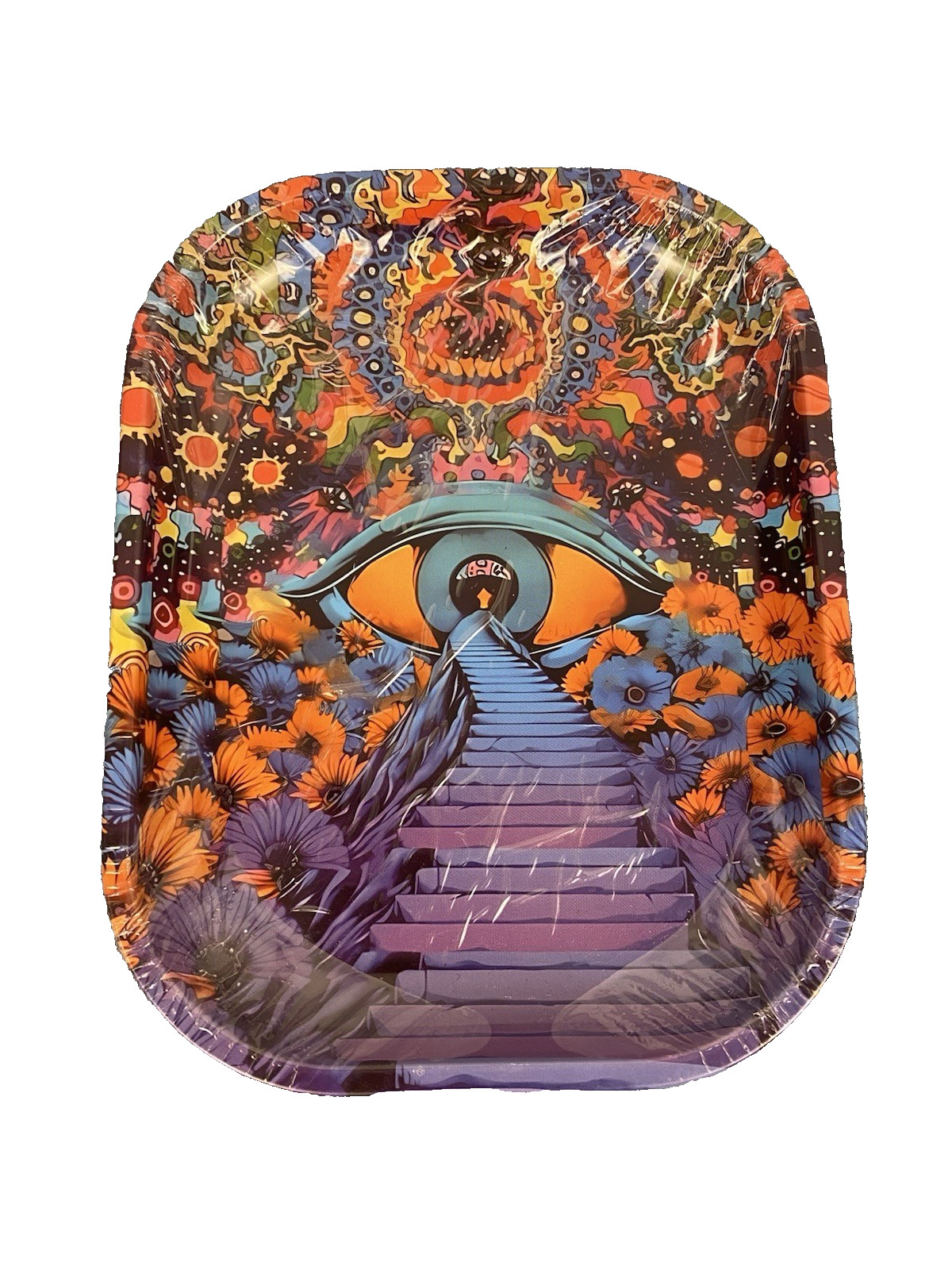 🔥Impressed Third Eye Psychedelic Metal Rolling Tray Brand New Free Shipping🔥