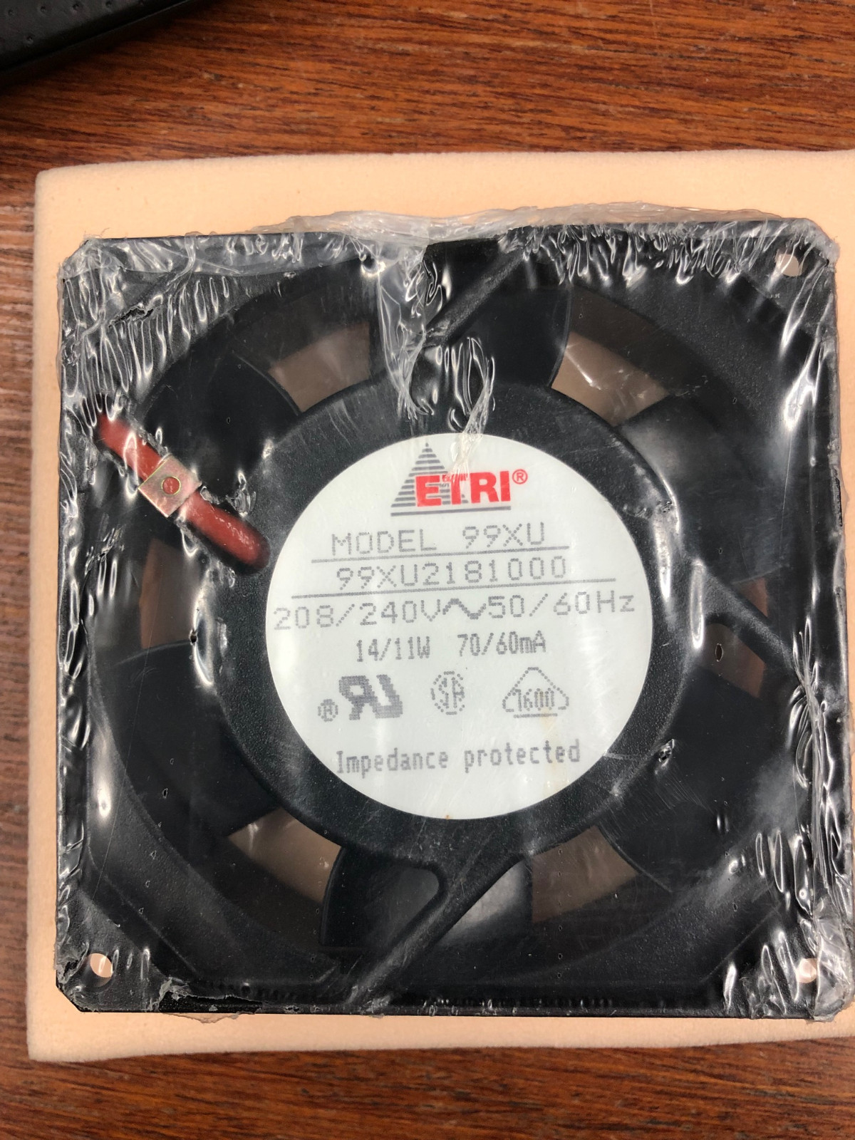 ETRI Model  99XU2181000 208/240V 50/60Hz