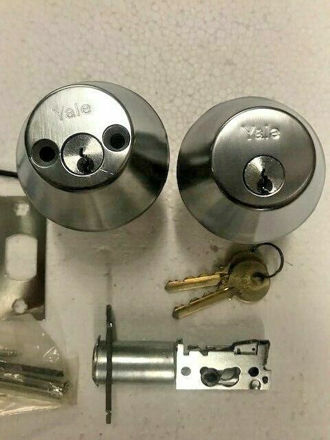 YALE 3522B 626 DOUBLE CYLINDER DEADBOLT Para Key US26D 2 3/4"