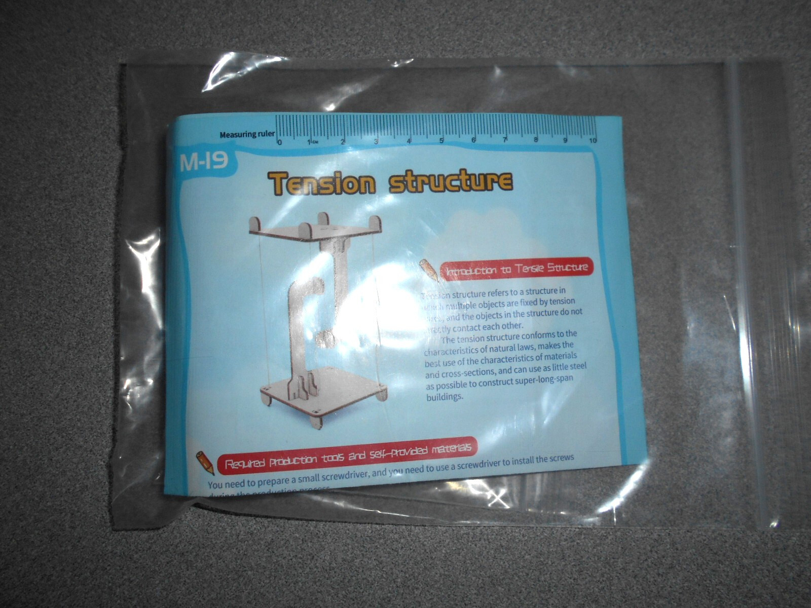Tension Structure M-19 construction experiment Poraxy Stem Kit new