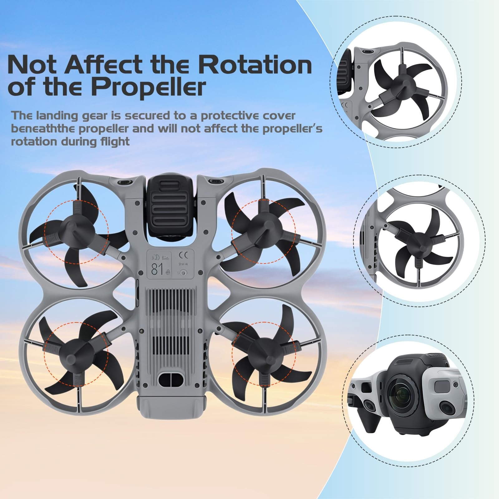 Propeller Guard Bumper for DJI AVATA 360, Anti Collision Landing Gear Protect...