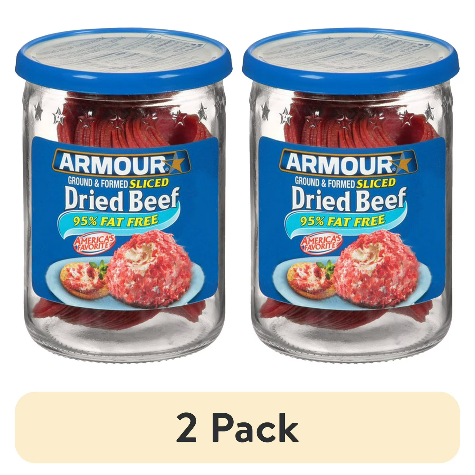 Armour Star Sliced Dried Beef, 9g Protein Per Serving, 2.25 oz. Can, 2 pack
