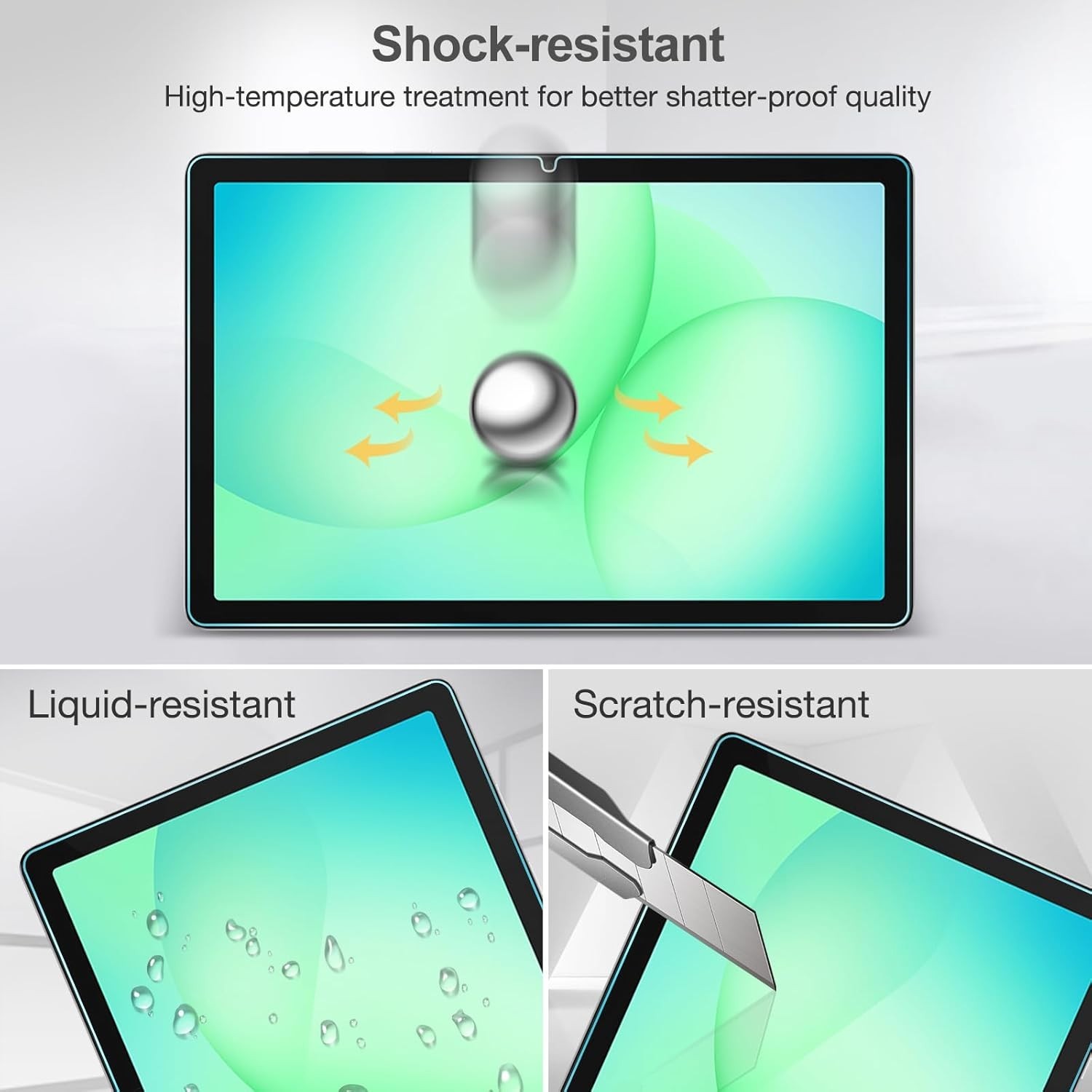 9H Scratch-Resistant Screen Protector for Galaxy Tab A11/A9 Plus 11 Inch Devices