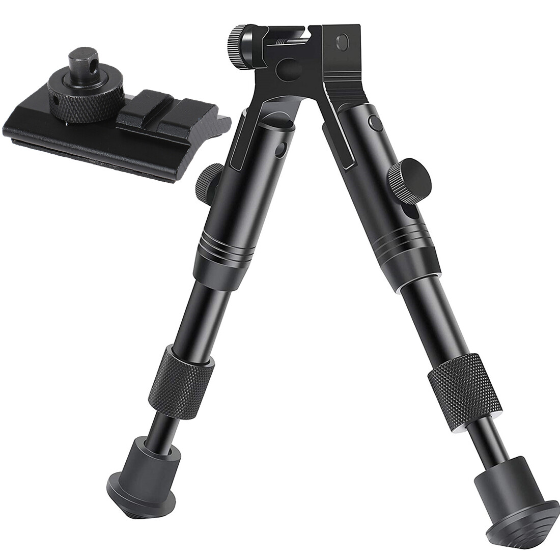 6 inch Adjustable Bipod for Rifle Picatinny Bipod with Swivel Stud Mount Adaptor