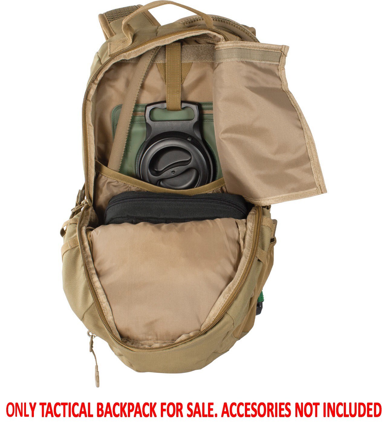 FHIOR Tactical Backpack 20L Coyote With Large Main Compartment Adjustable Straps