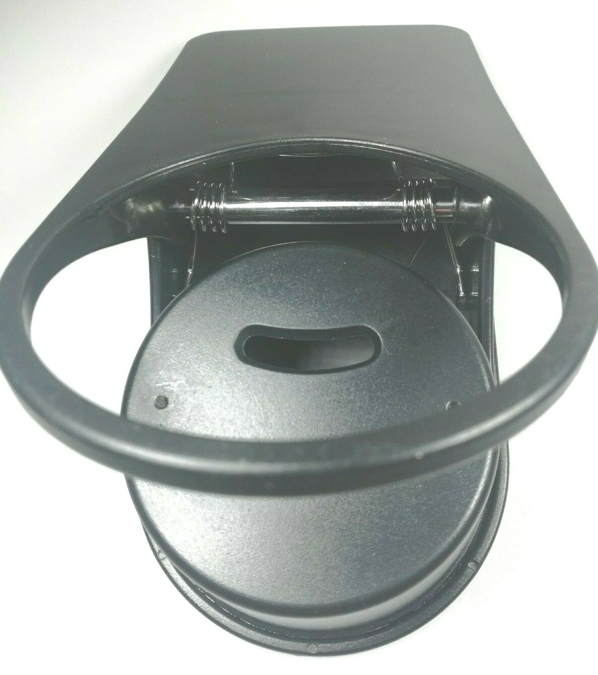 Clip-On Drink Container Holder Black Clips On Table & Shelf Edges