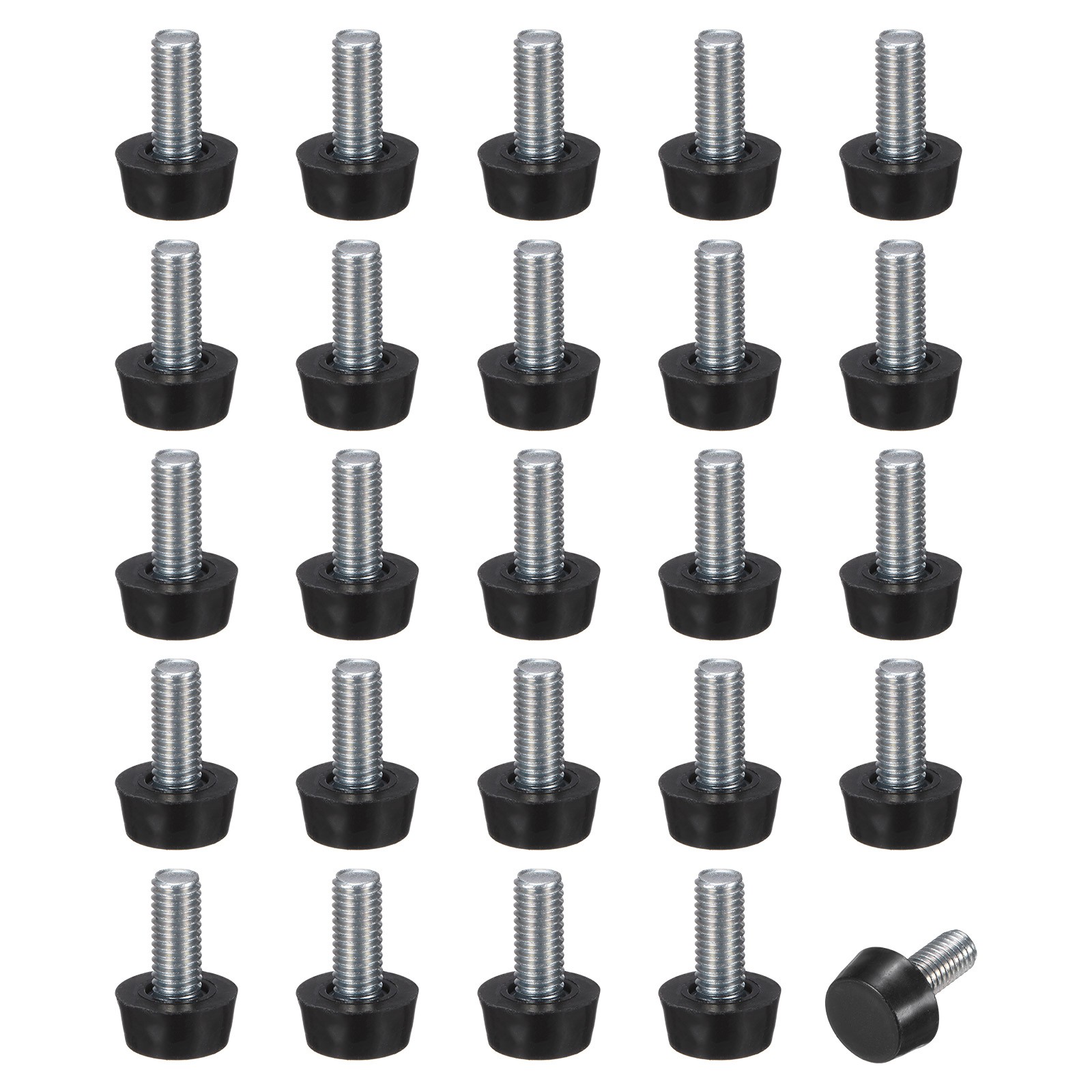 20-Pack M8 Thread Furniture Feet [Black-Supports 6600LBS]