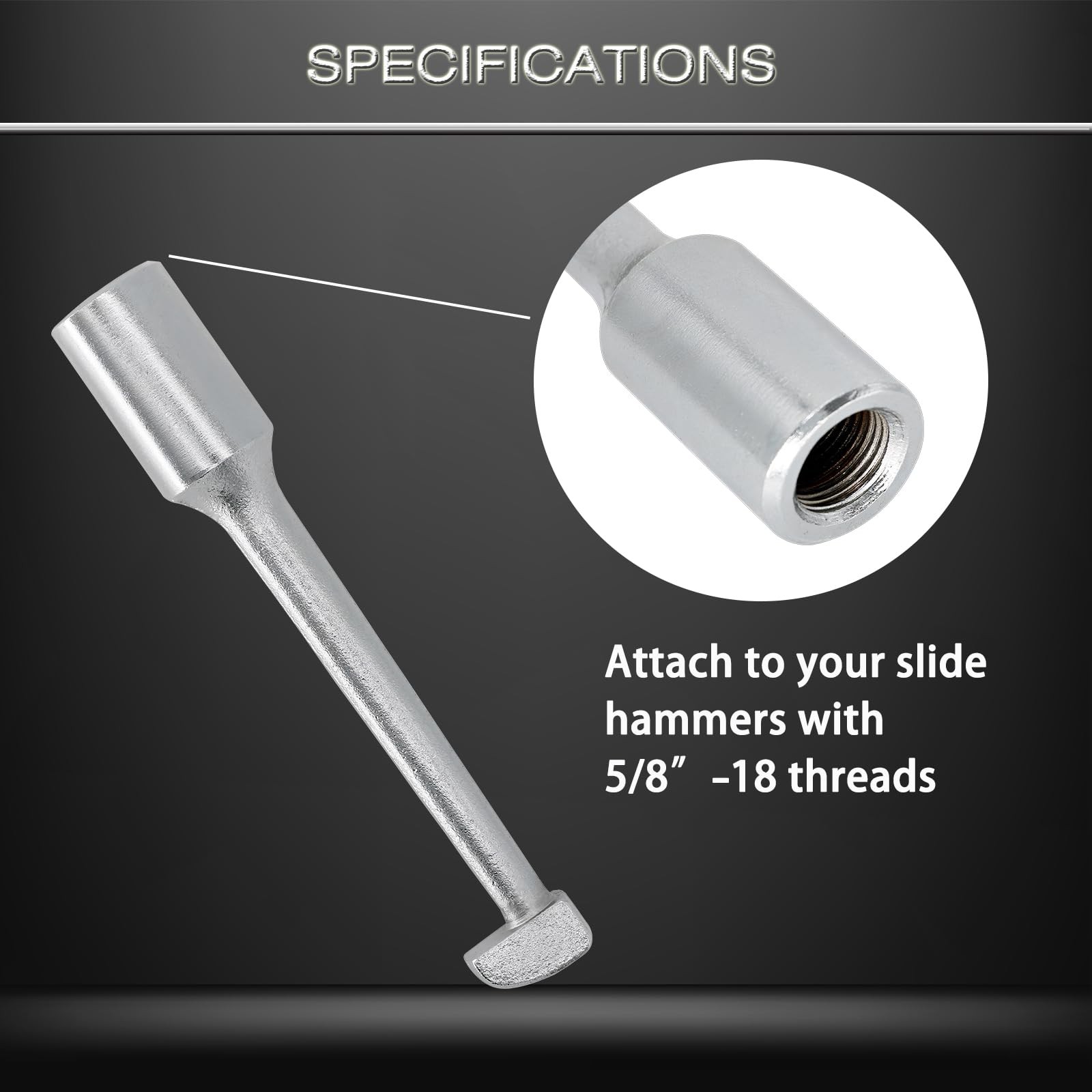 Slide Hammer Pulling Hook Attachment for Bearing and Seal Removal Garage Tool
