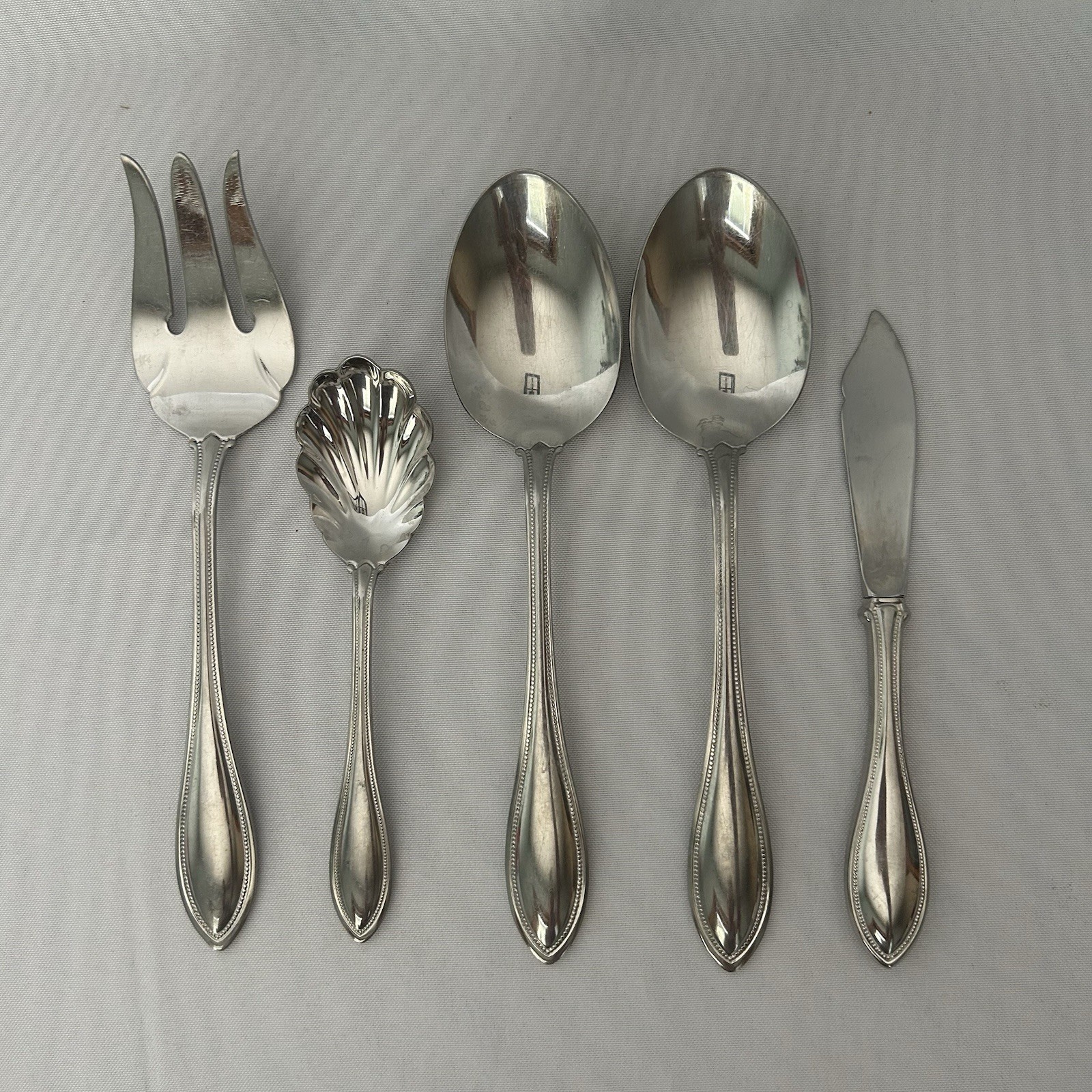 1 Oneida ARBOR AMERICAN HARMONY Stainless 5 Serving Pcs Serving Spoon Fork Sugar