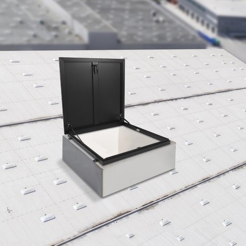 90° Roof Hatch Roof Access Hatch Roof Black Square Aluminum Alloy Security Door