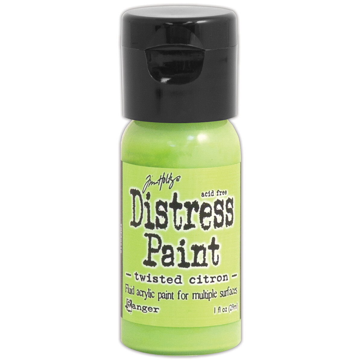 Tim Holtz Distress Paint Flip Top 1oz-Twisted Citron (Pack of 3)