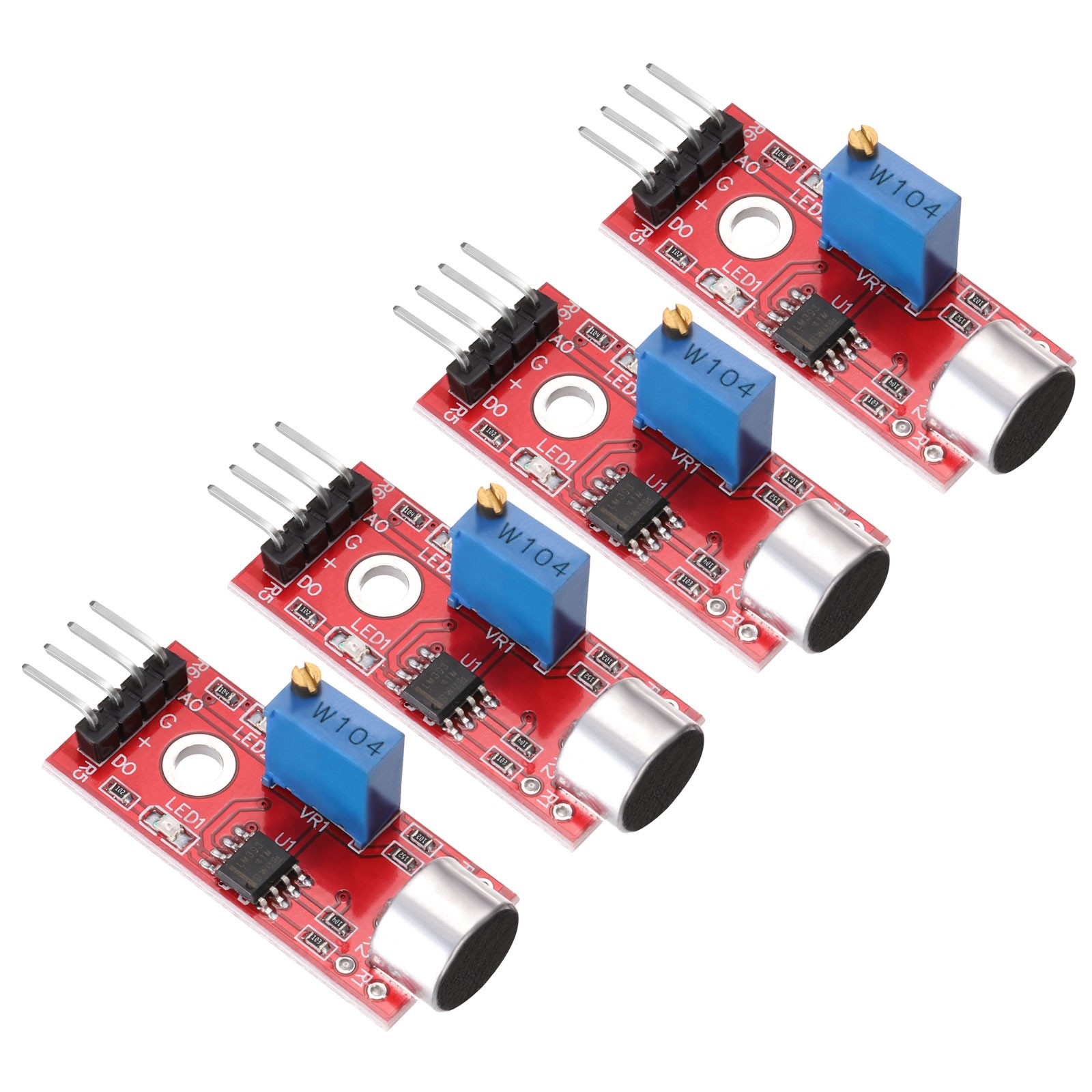 4 Pcs Microphone Sound Sensor KY-037 Module Voice Sound Detection Sensor Module