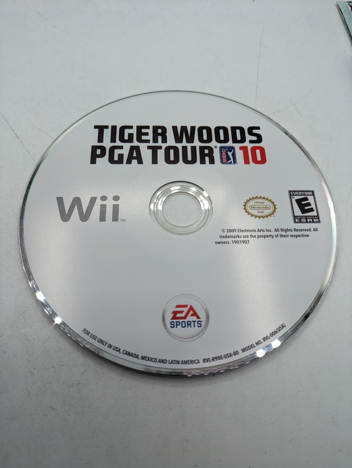 Tiger Woods PGA Tour 10 (Nintendo Wii) A+ Disc Only TESTED Works