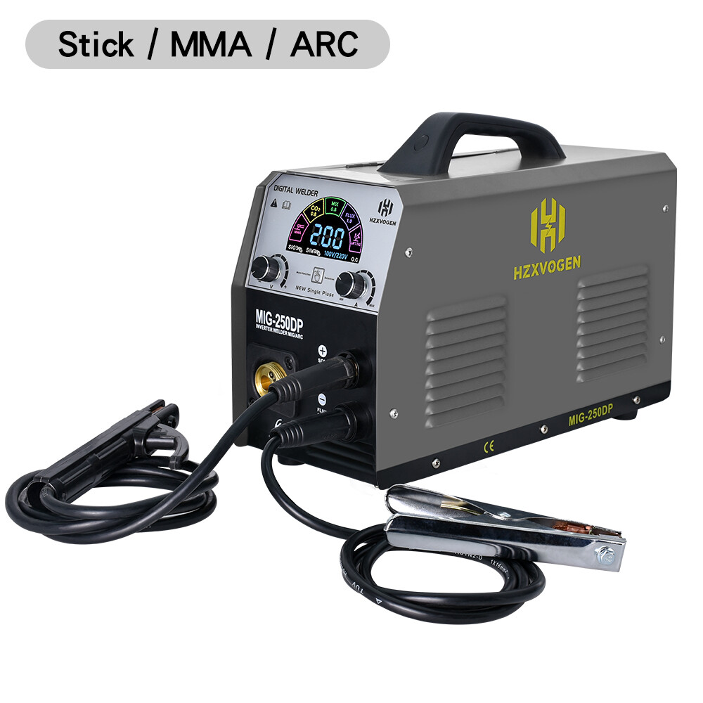 HZXVOGEN 4-in-1 Welder MIG ARC Welding Machine Gas&Gasless for Aluminum Welding