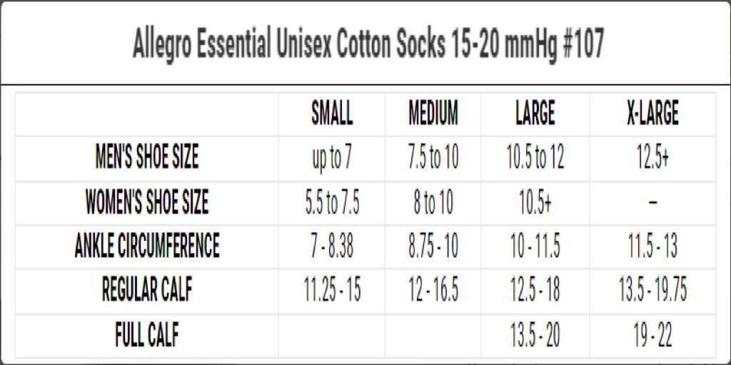 Allegro Essential Cotton Socks Large (Brown) 20-30mmHg