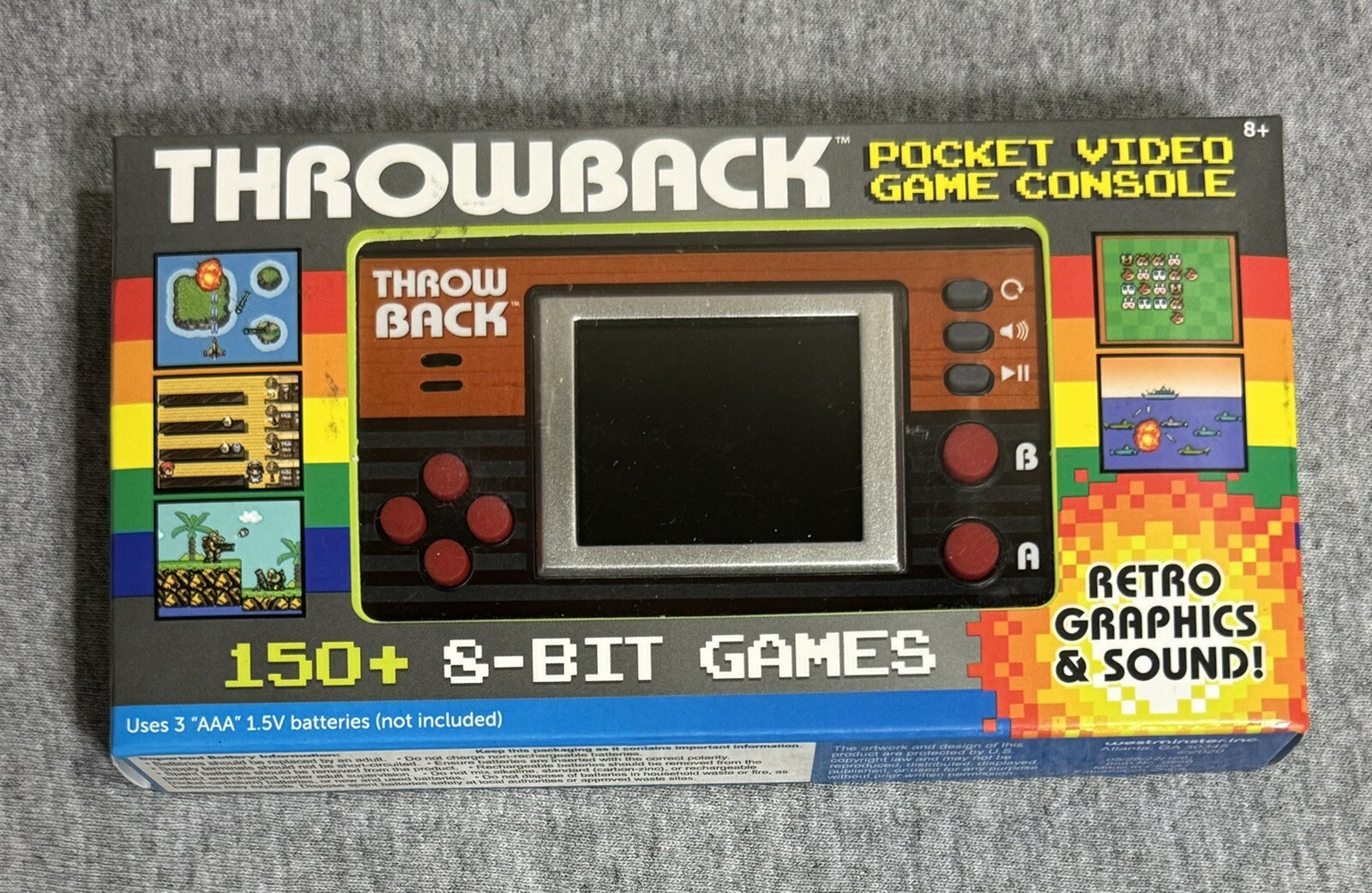 3.5" 8 Bit Game Console Mini Pocket Video Classic Handheld Built-in 150 + Game