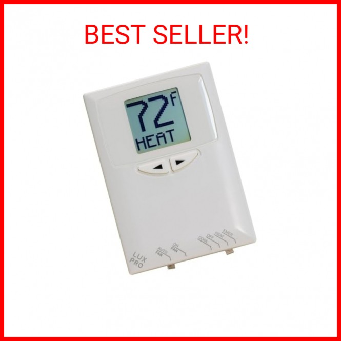 Lux Pro PSDH121B Non-Programmable Thermostat; Heat Pump Only; 2 Heat, 1 Cool; Ba