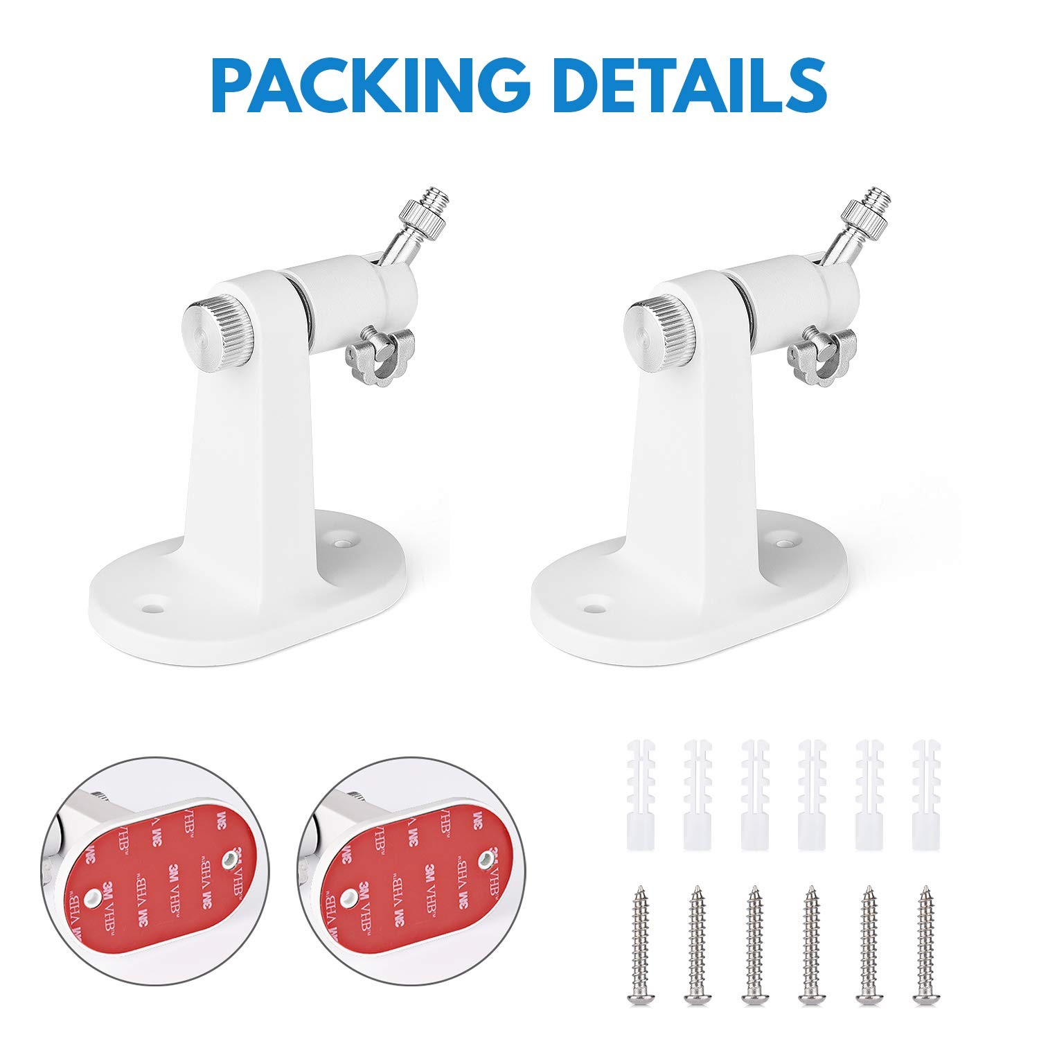 2Pack Security Wall Mount for Arlo White