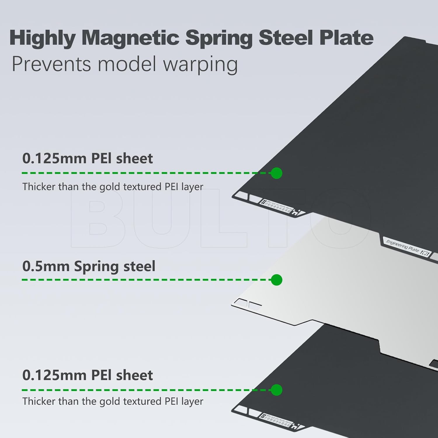 Original Bamboo H2D/H2S Engineering Plate, High-Temperature Smooth Surface Plate