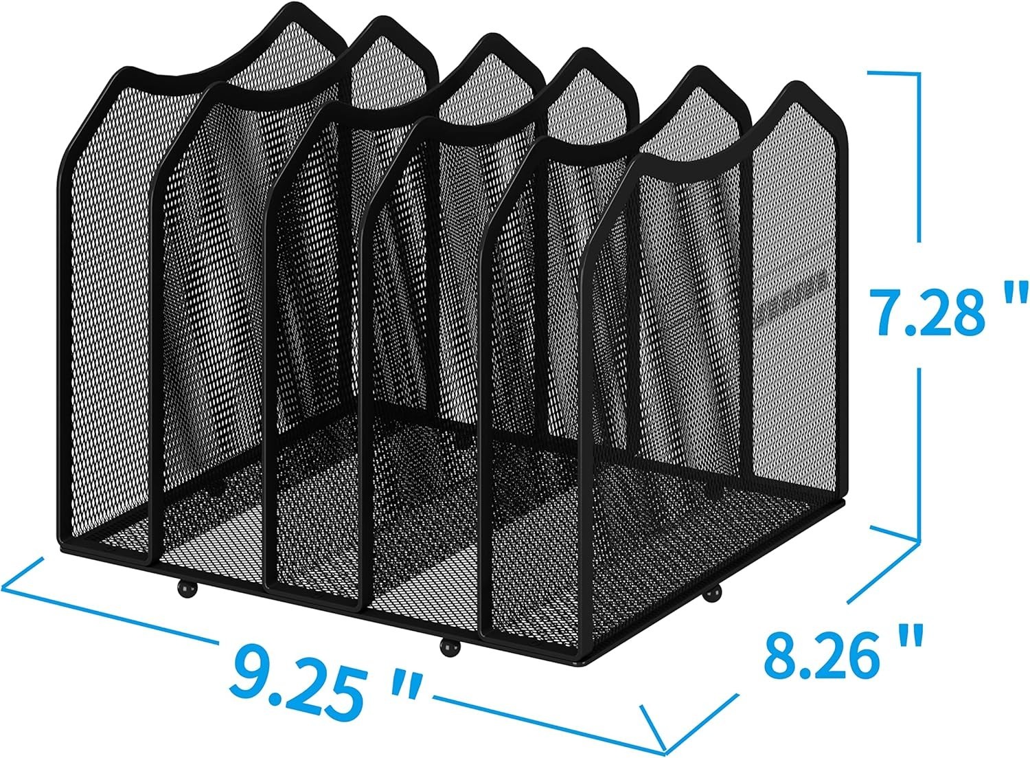 Multifunctional Mesh File Sorter - 5 Sections for Ultimate Desk Organization
