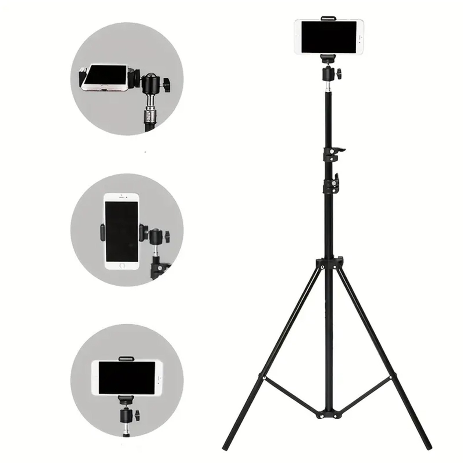82.68-inch Ultra-Lightweight Retractable Phone Tripod - Includes Selfie Stick
