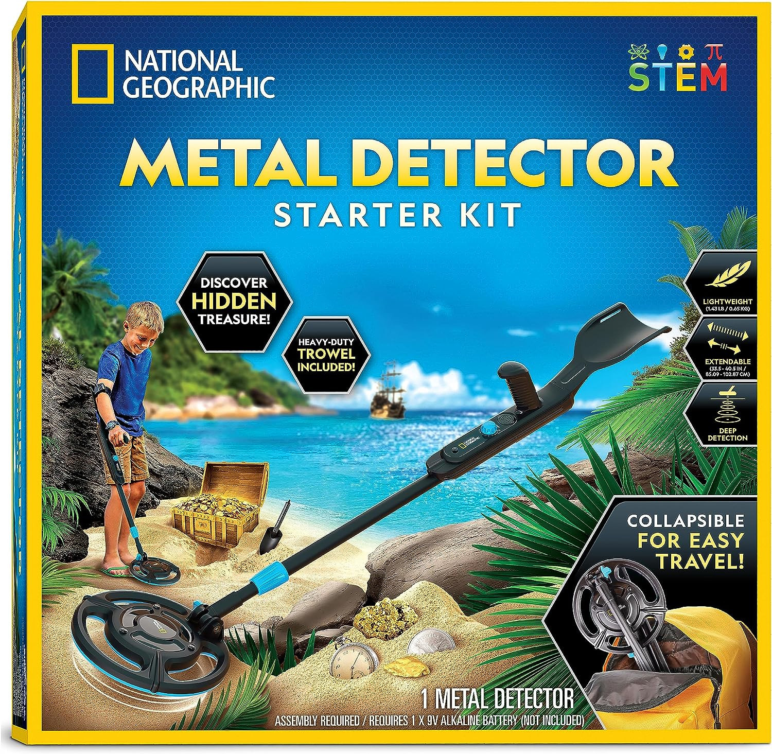 National Geographic Starter Metal Detector Kit for Kids - Kids Metal Detector wi