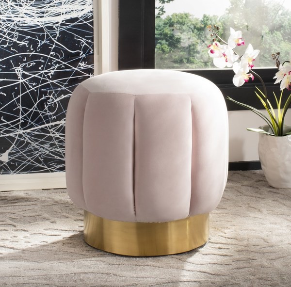 Safavieh MAXINE CHANNEL TUFTED OTTTOMAN, Reduced Price 2172772007 SFV4707A