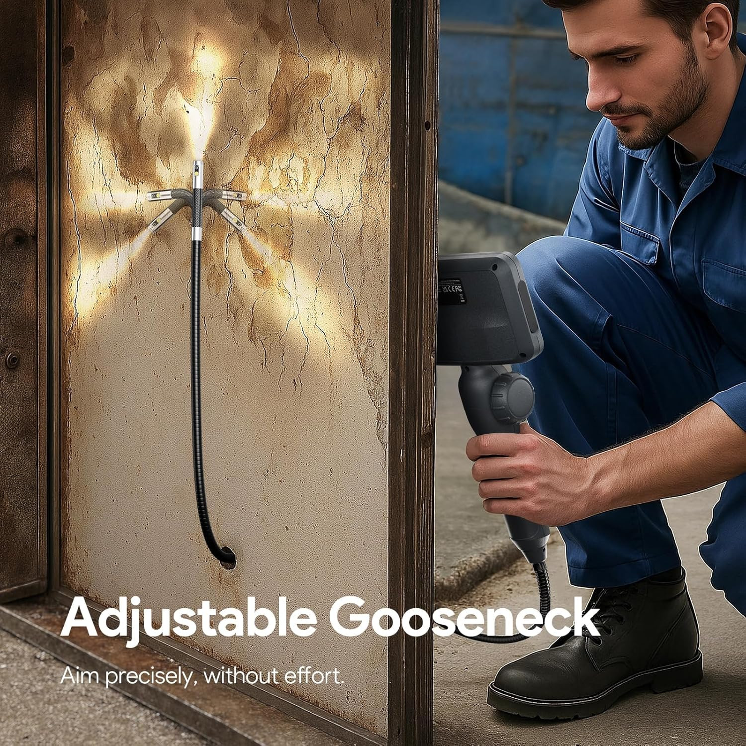 DEPSTECH 4.5" Borescope Dual Lens Endoscope Inspection Camera