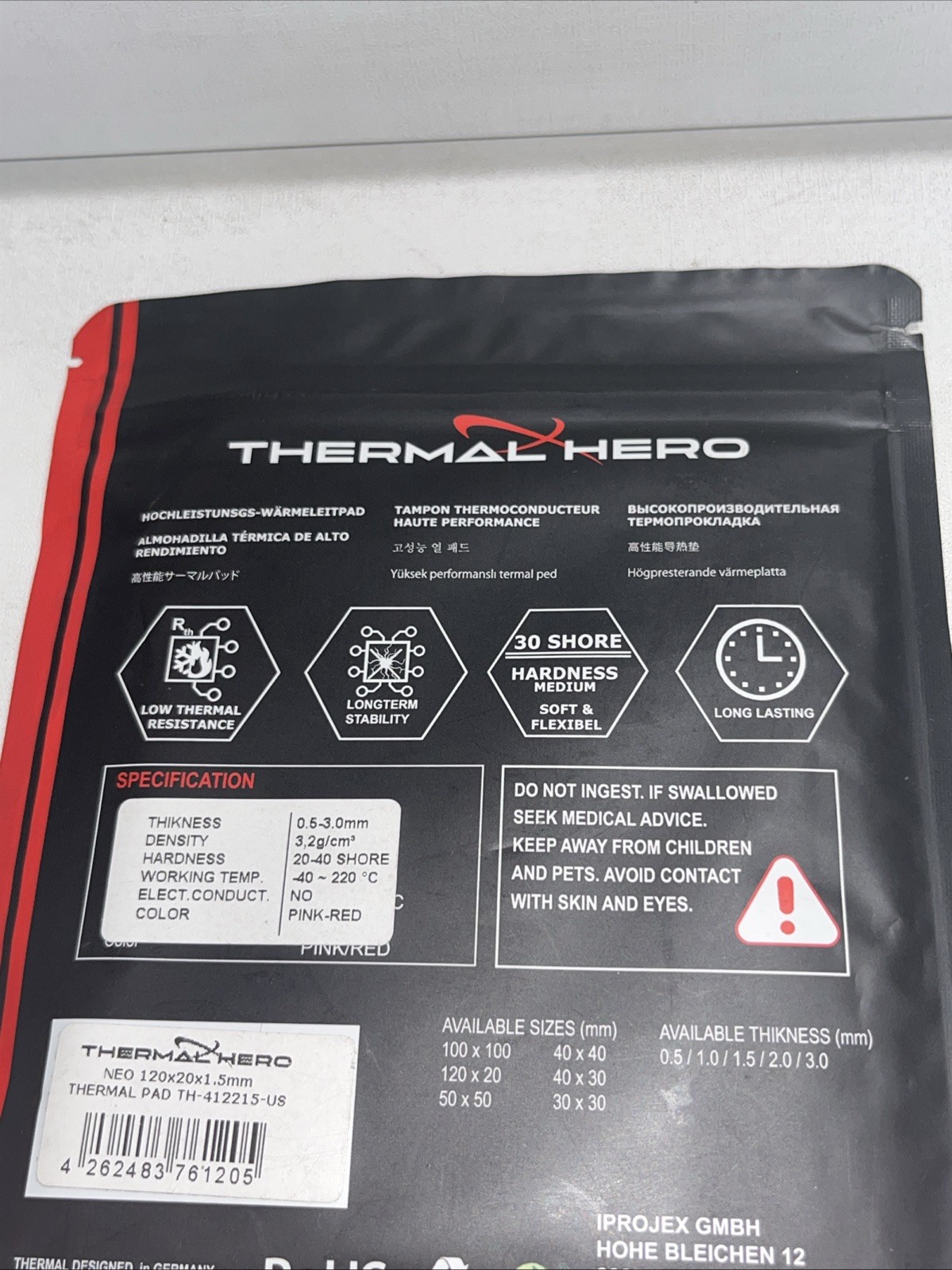 Sealed Thermal Hero Neo Series Pad, High Performance