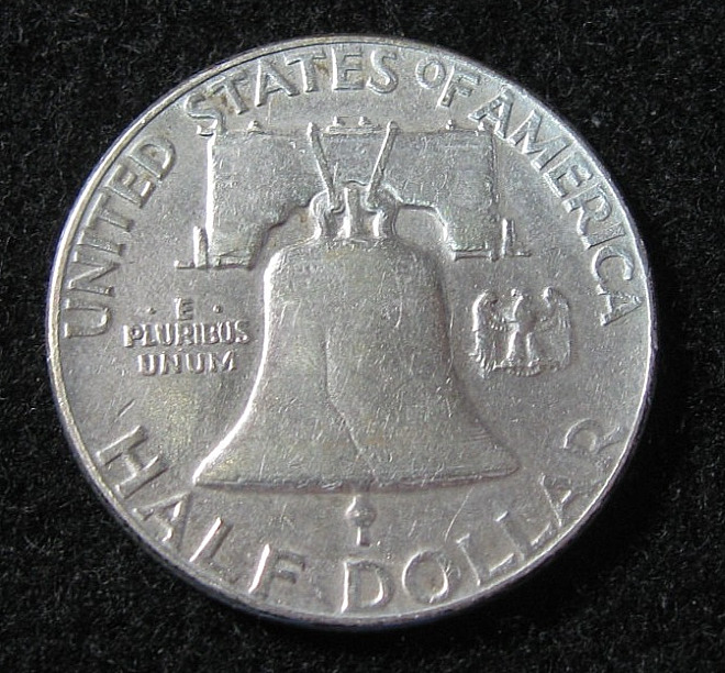 1955 - FRANKLIN HALF DOLLAR - 50c - Bugs Bunny - Silver - Circulated
