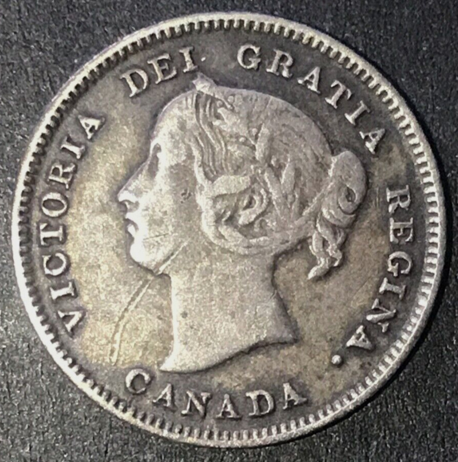 1896 CANADA 5 CENTS LARGE "96"