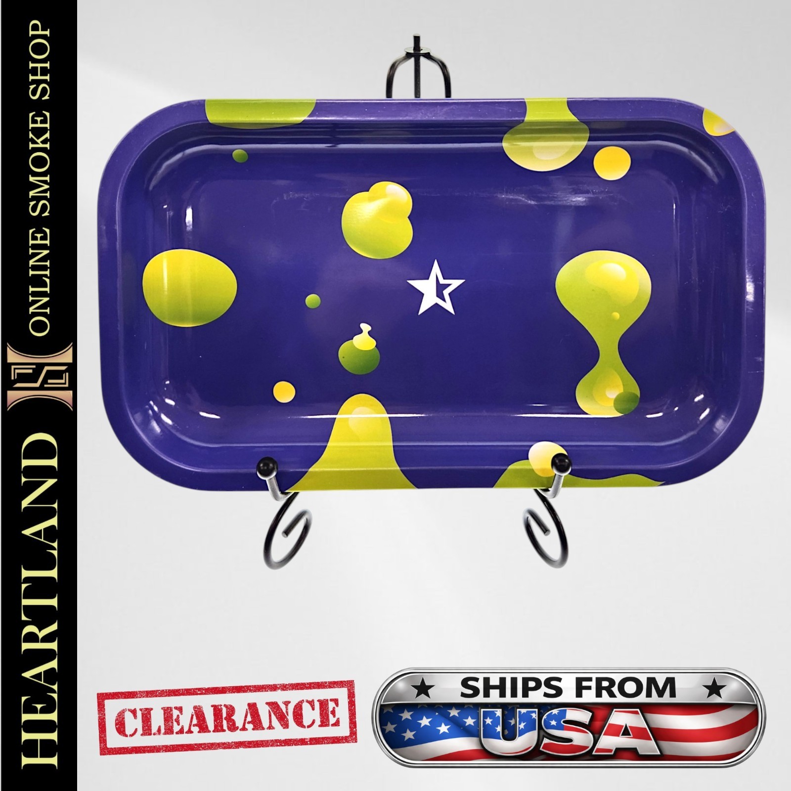 MEDIUM 10.5" x 6.5" Herb Flower Metal Rolling Tray | Famous Brandz | CLEARANCE
