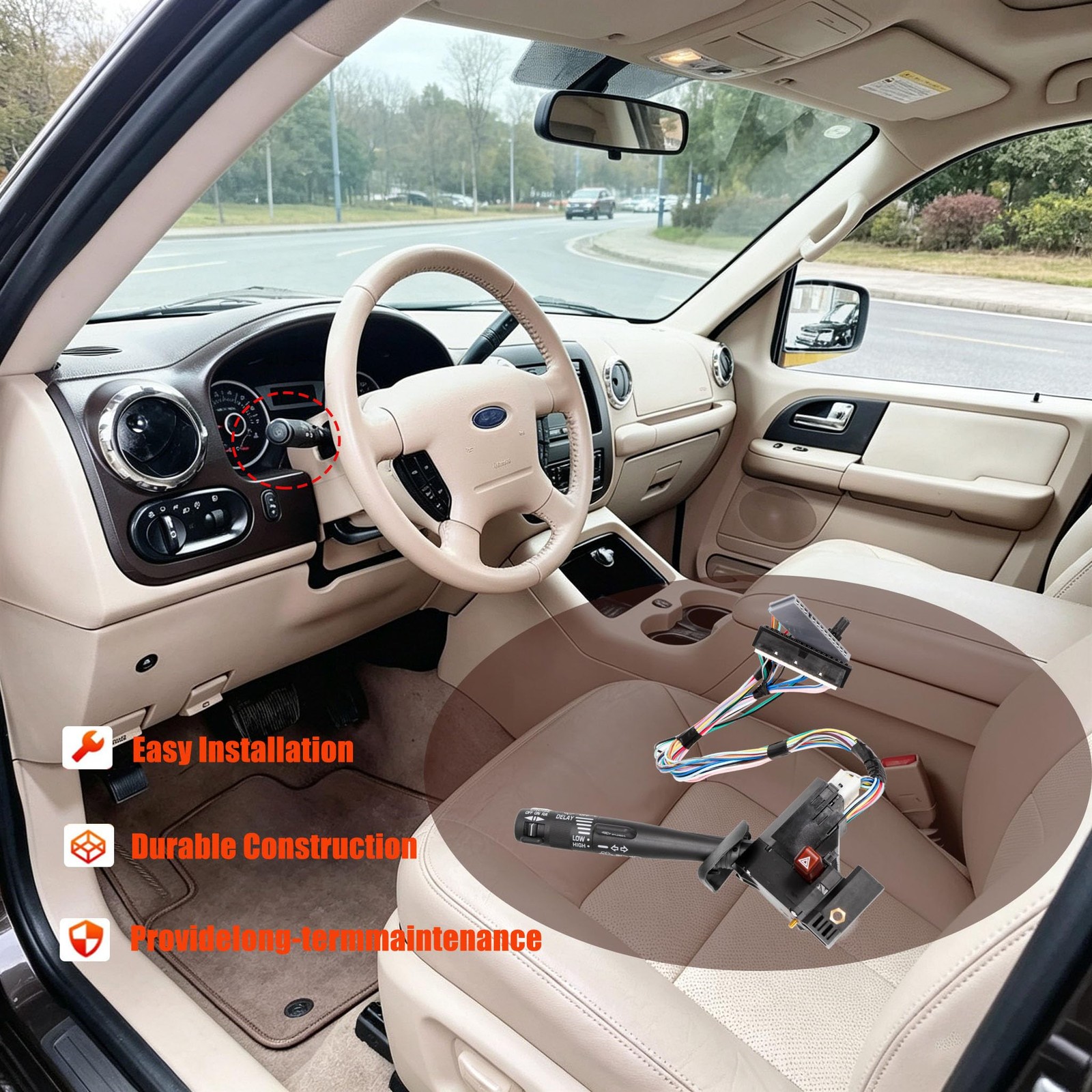 Multi-Function Combination Switch Assembly Replacement for Chevy Tahoe, Blazer,