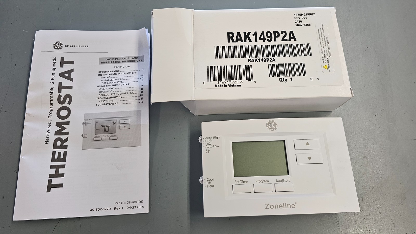 GE Programmable Thermostat for PTACs PTHPs -  RAK149P2A