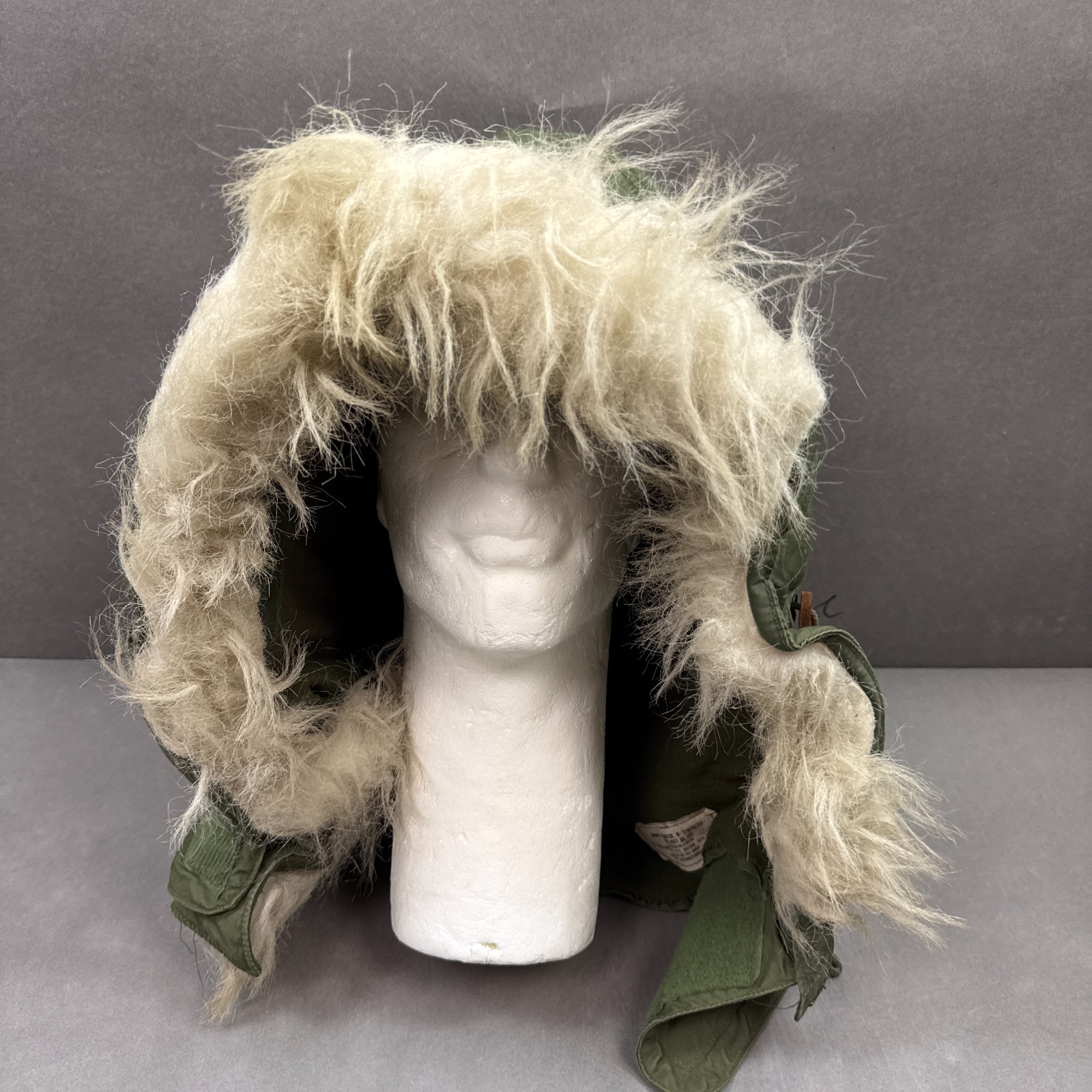 US Military Hood For Extreme Cold Weather Parka OG 107 Fur Ruff Jacket Snorkel