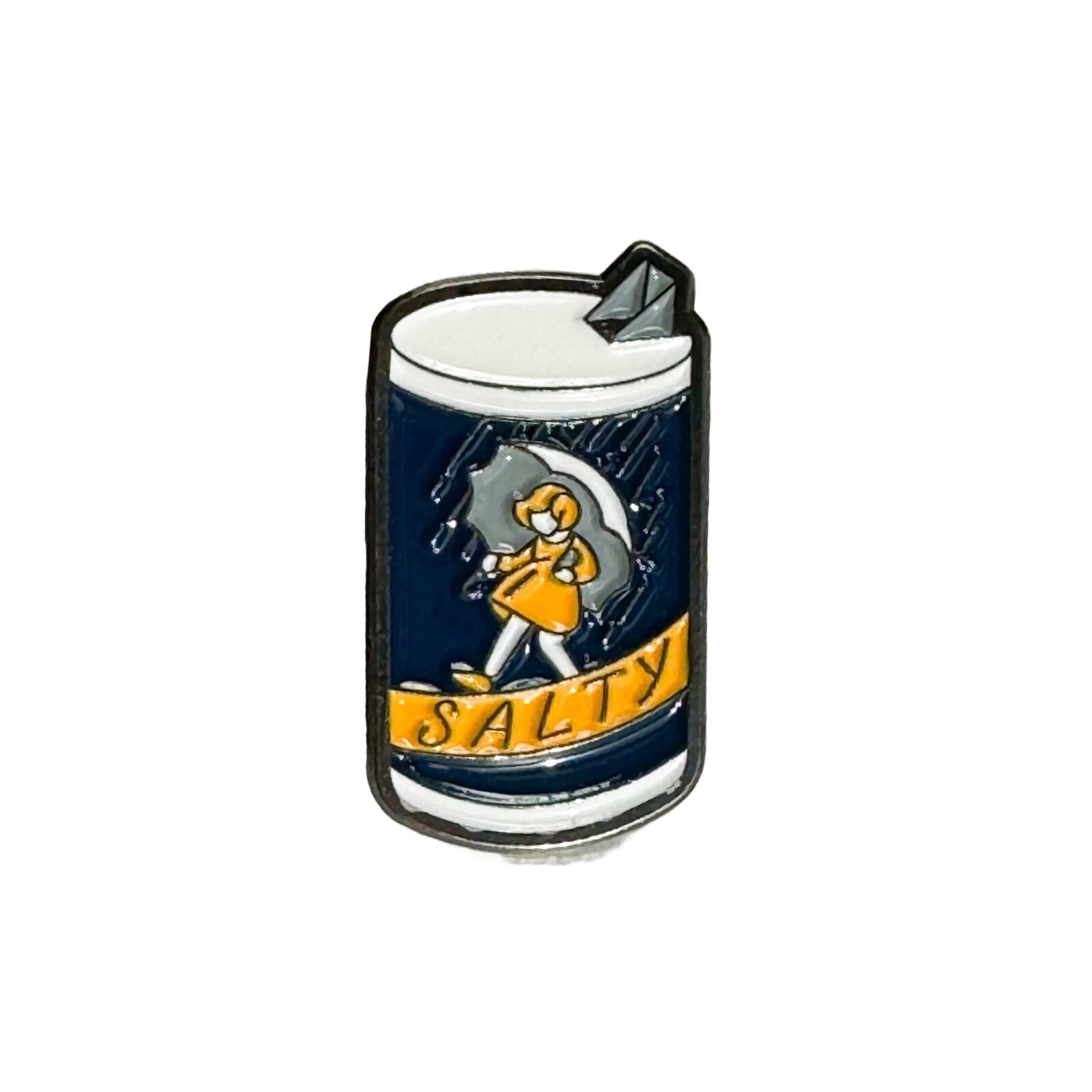 Salty Girl Salt Enamel Lapel Pin, Salt Brooch