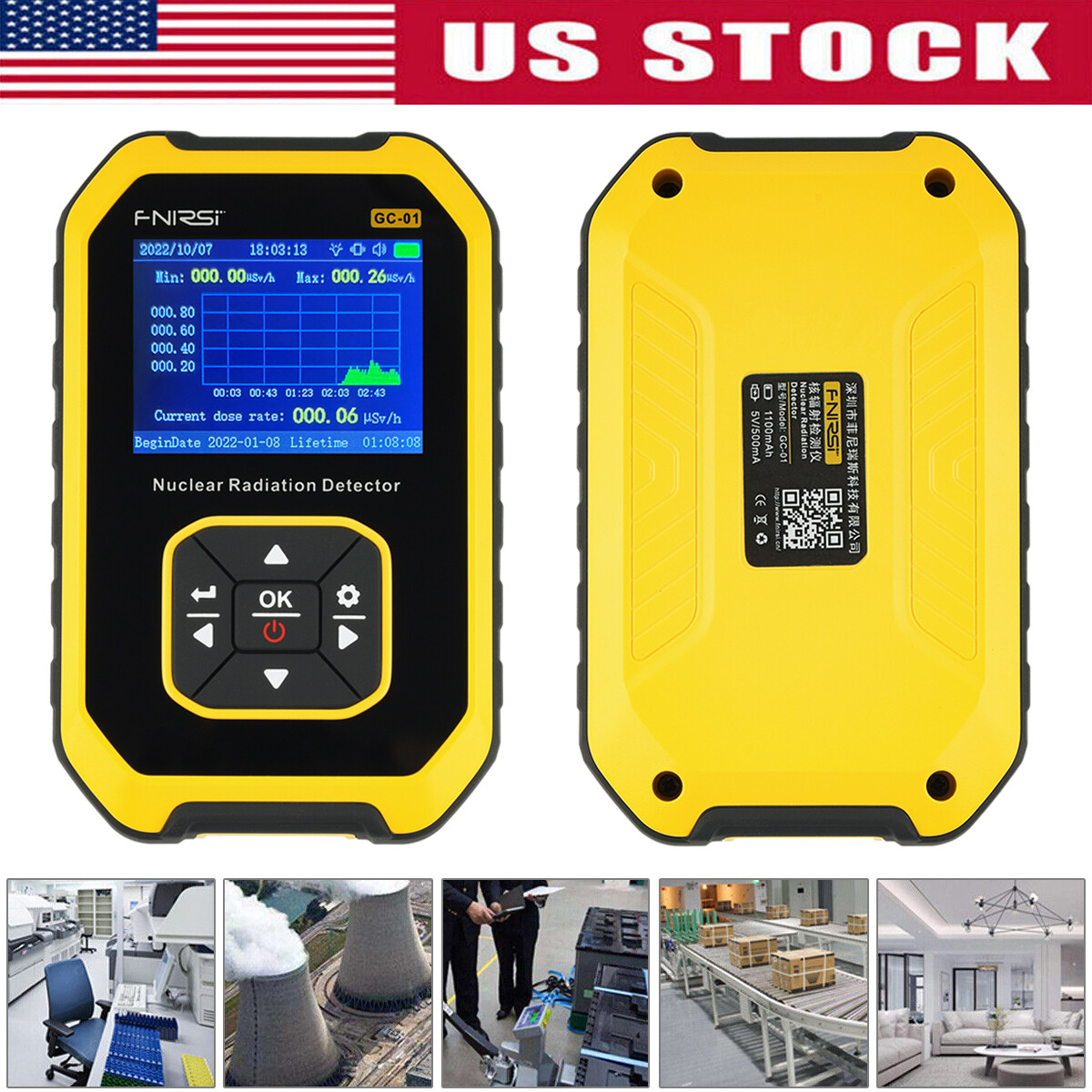 Portable Nuclear Radiation Detector GM Geiger Counter Tube β γ X-Ray Dosimeter !