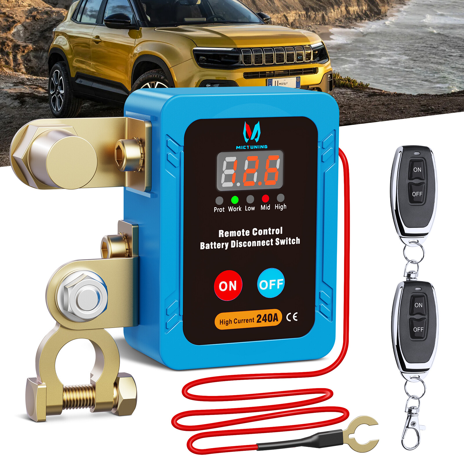 Remote Control Battery Disconnect Switch 140A Cut Off Power Kill Switch Isolator