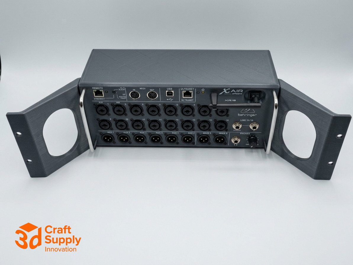 Recessed Rack Ears for Behringer Mixers XR16 XR18 SD18 Midas MR16 MR18 19" Rack