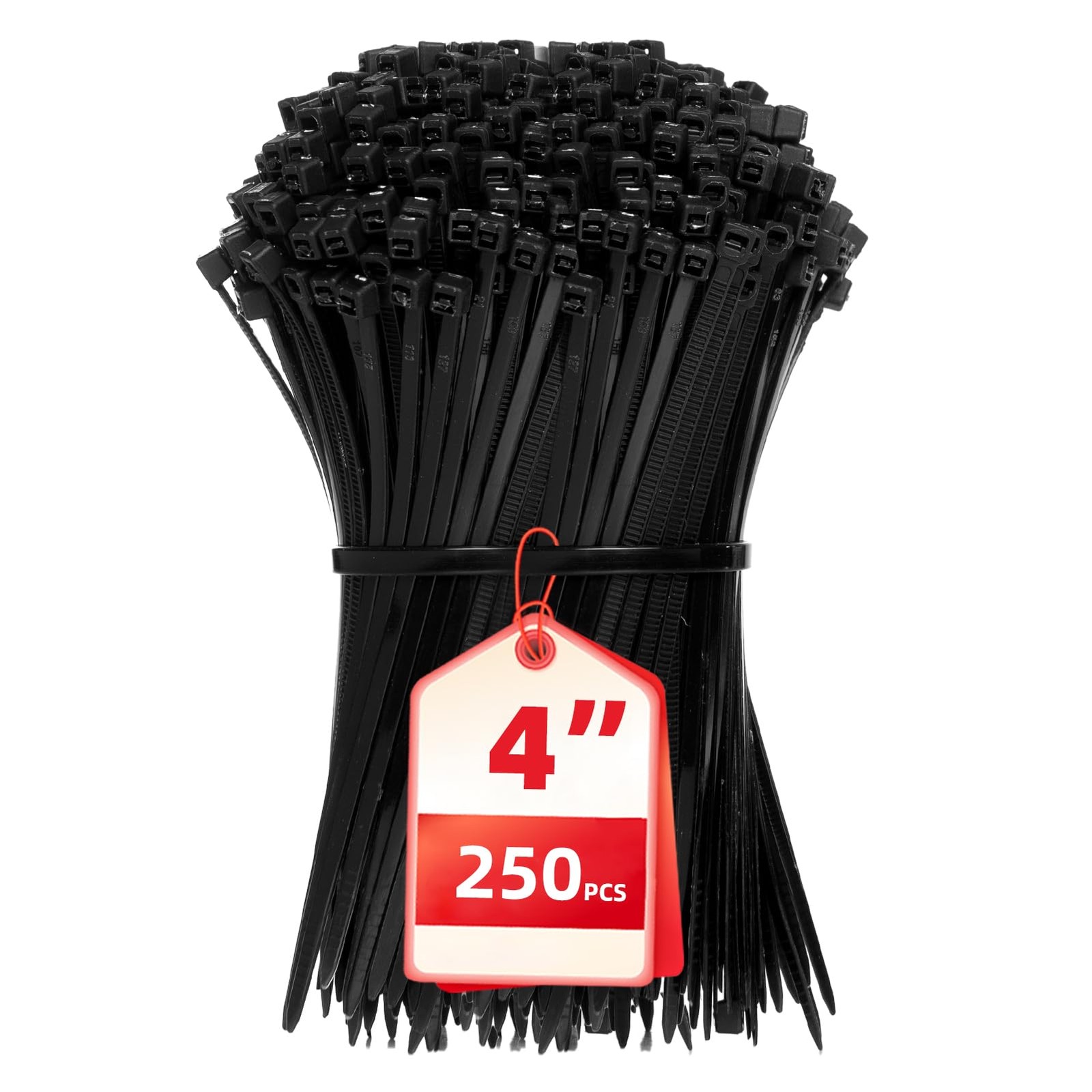 Cable Zip Ties, 250 PCS Multi-Purpose Nylon Zip Ties 4 Inch Self Locking Cable