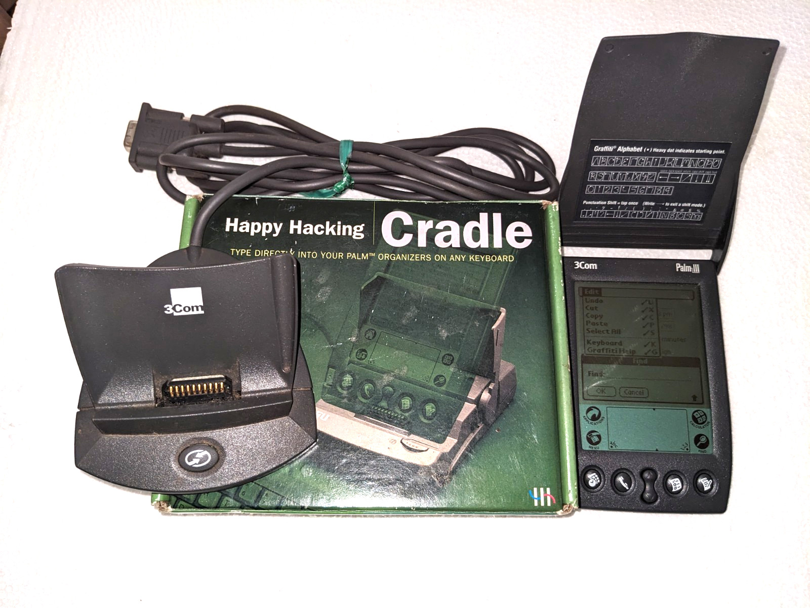 VTG Palm Pilot lll , Happy Hacking Cradle , Palm to Keyboard , Charging cradle