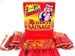 Hannahs Red Hot Sausage 50ct Box
